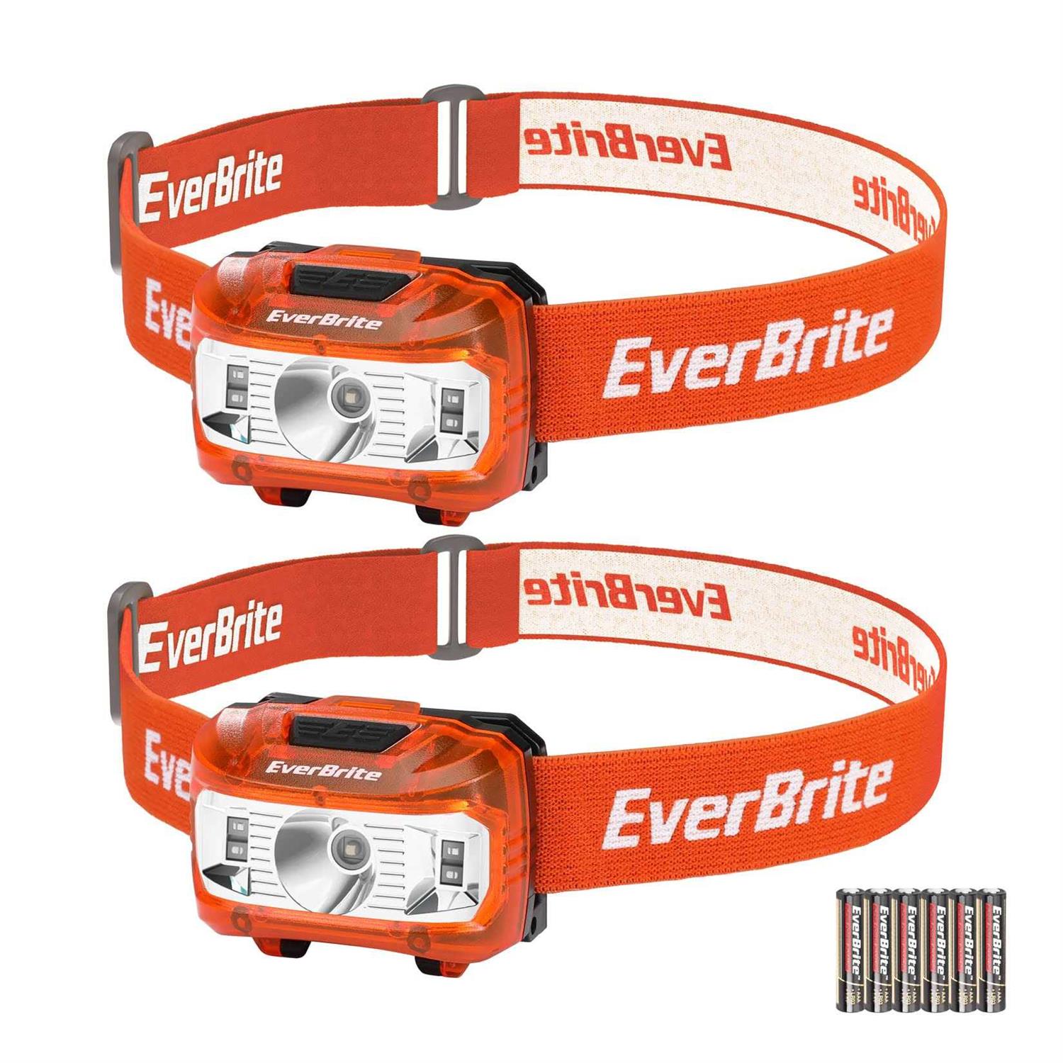 Everbrite Headlamp, 2 Pack Kids Headlamp with Red Light and Memory Function, Head Lamp for Adults and Kids with 5 Modes - Zenithce