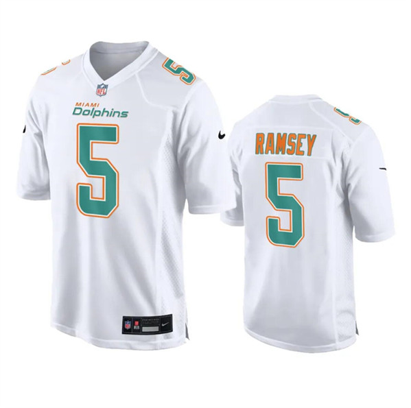 Miami Dolphins #5 Jalen Ramsey White Fashion Vapor Untouchable Stitched Jersey - Zenithce