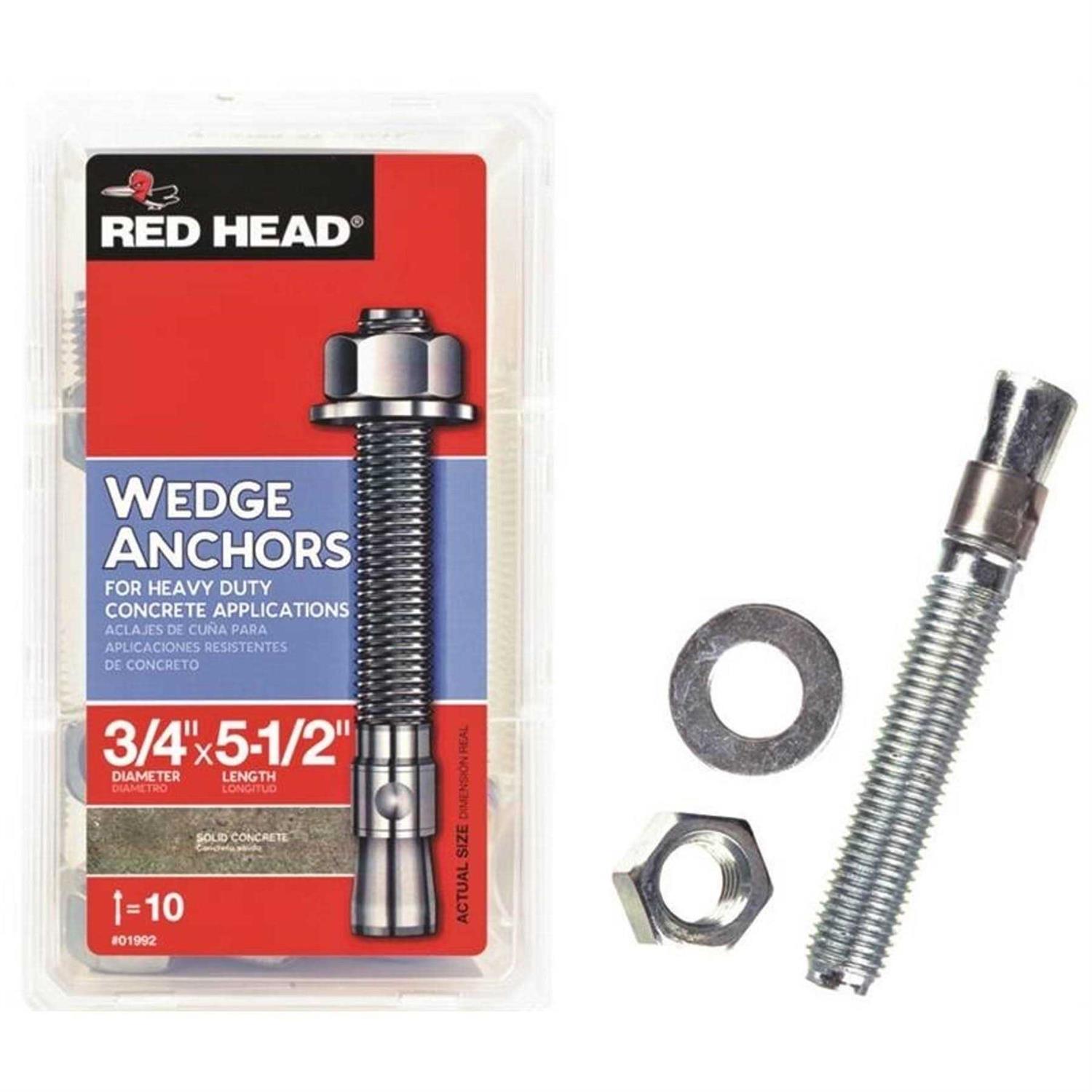 Red Head 12019 Wedge Anchor 1/2 in Dia - Zenithce