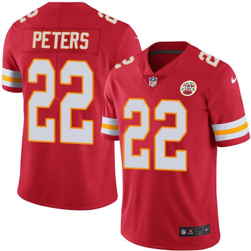 Chiefs #22 Marcus Peters Red Stitched Limited Rush Nike Jersey - Zenithce