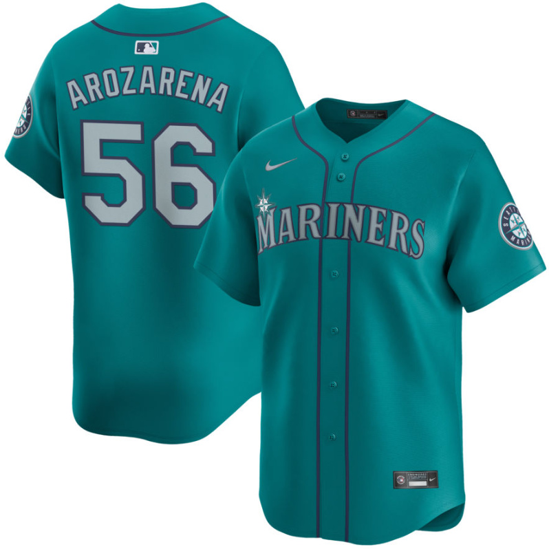Seattle Mariners #56 Randy Arozarena Aqua Alternate Limited Stitched Jersey - Zenithce