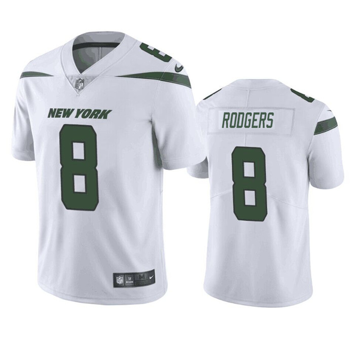 New York Jets #8 Aaron Rodgers White Vapor Untouchable Limited Stitched Jersey - Zenithce