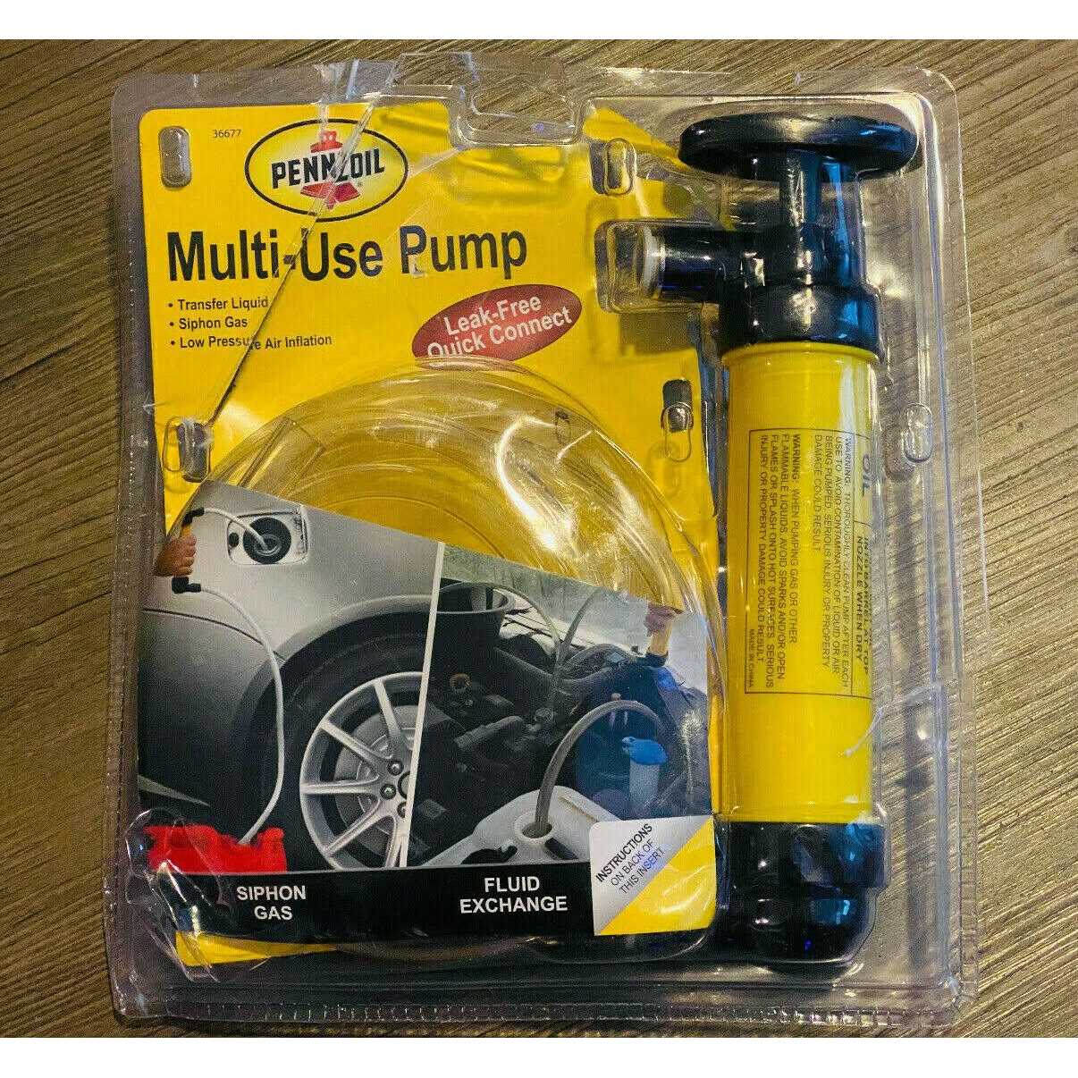 Pennzoil Hand Operated Plastic 72 in. Siphon Pump 36688 - Zenithce