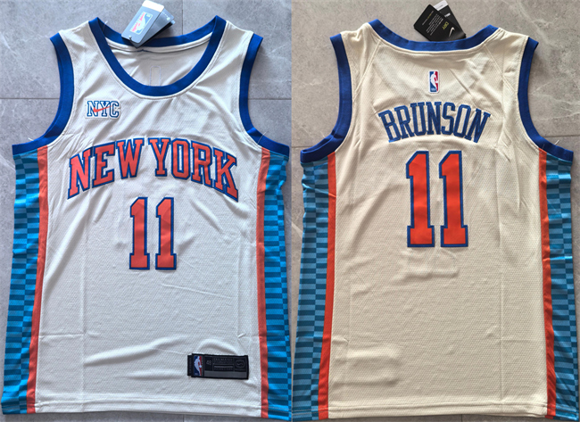 New Yok Knicks #11 Jalen Brunson Cream 2025-26 City Edition Stitched Jersey - Zenithce