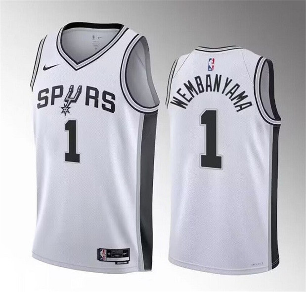 San Antonio Spurs #1 Victor Wembanyama White 2022-23 Association Edition Stitched Jerseys - Zenithce