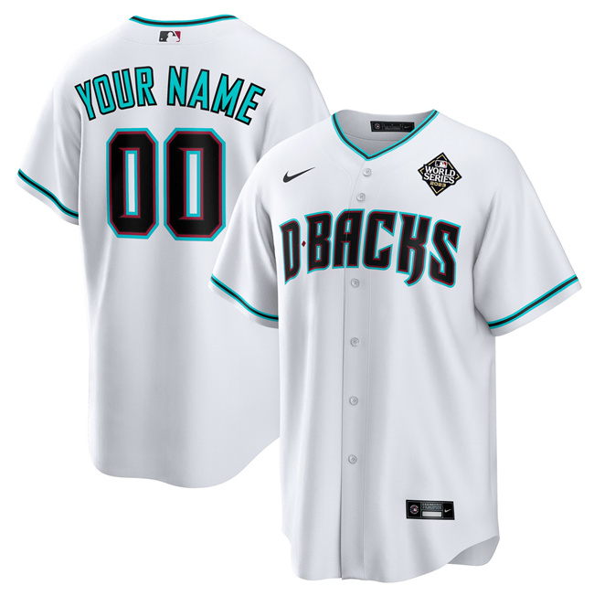 Arizona Diamondbacks Custom White 2023 World Series Cool Base Stitched Jersey - Zenithce