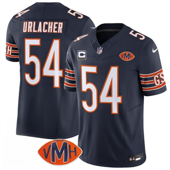 Chicago Bears #54 Brian Urlacher Navy 2025 F.U.S.E. With 4-Star C Patch VMH Patch Vapor Untouchable Limited Football Stitched Jersey - Zenithce
