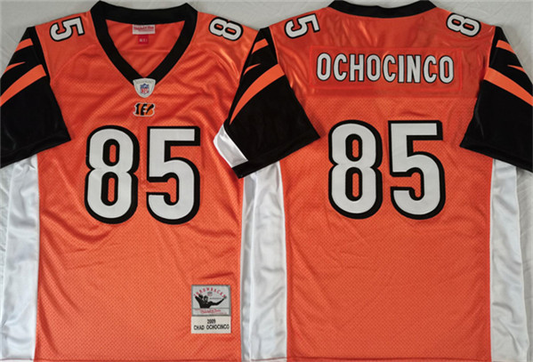 Cincinnati Bengals #85 Chad Ochocinco Orange Throwback Stitched Jersey - Zenithce