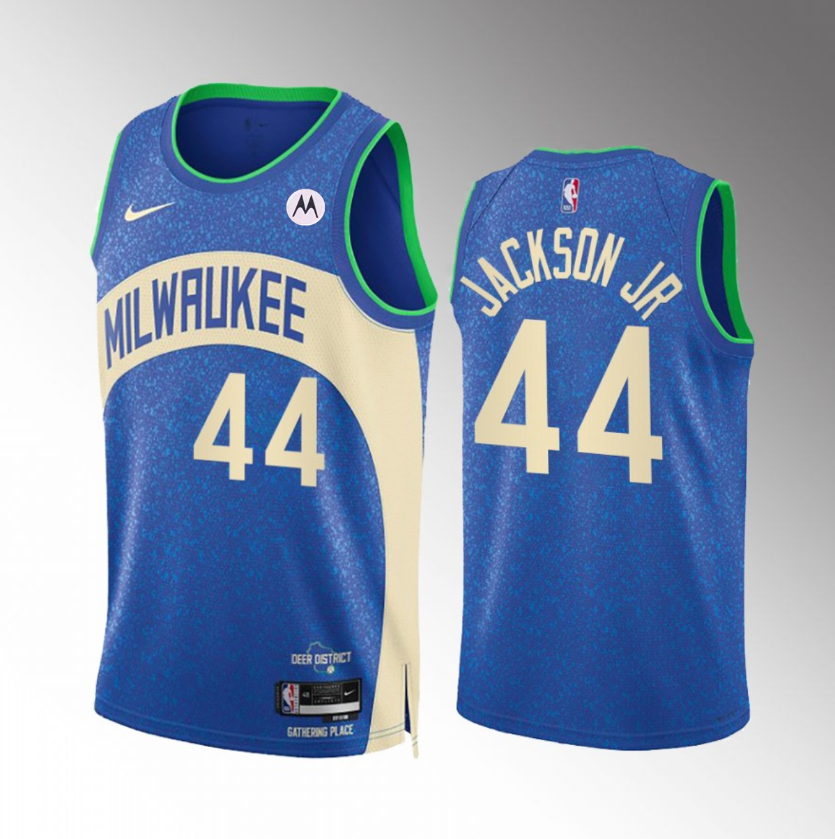 Milwaukee Bucks #44 Andre Jackson Jr. Blue 2023-24 City Edition Stitched Jersey - Zenithce