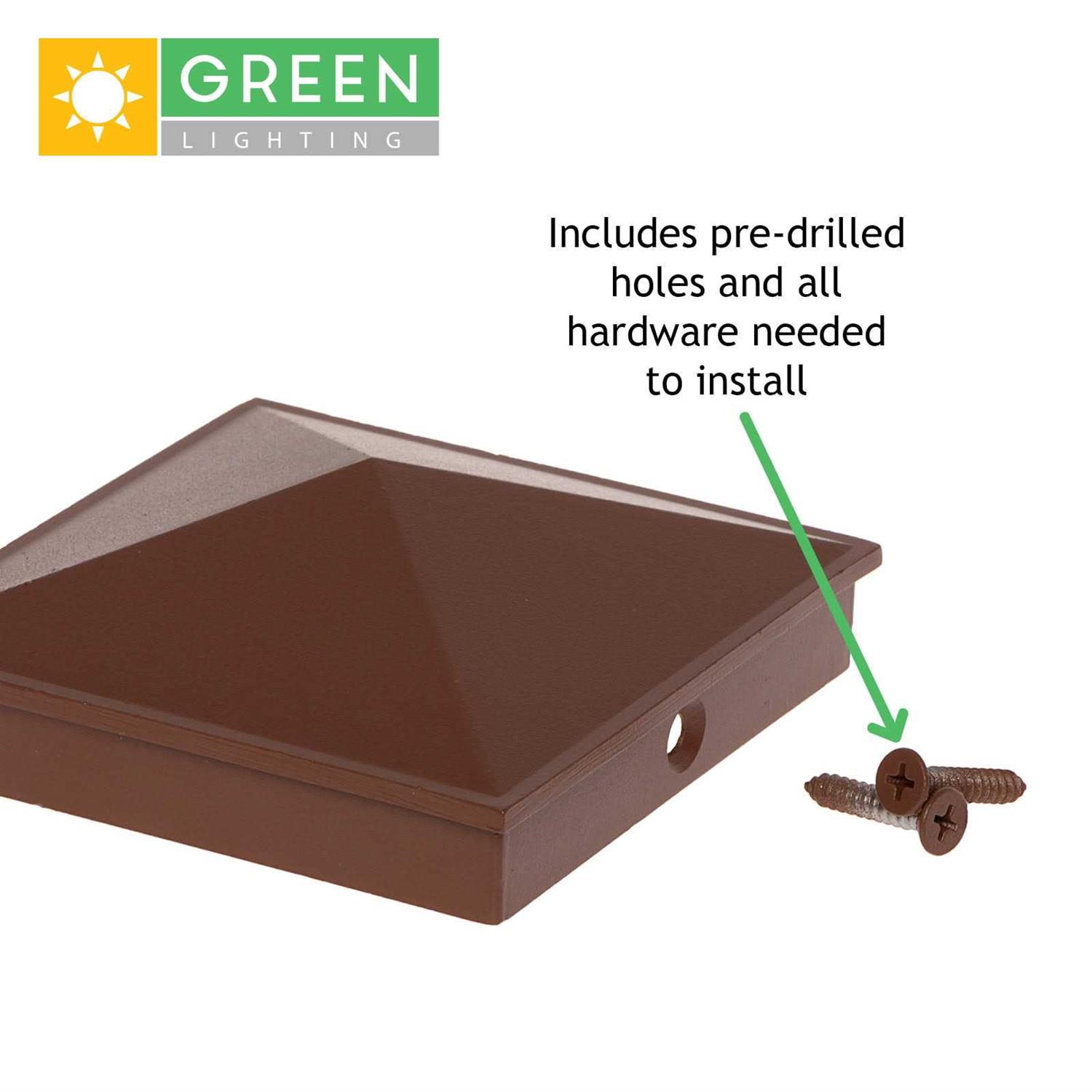 Greenlighting 4×4 Aluminum Pyramid Post Cap Cover for Nominal Wood Posts - Zenithce