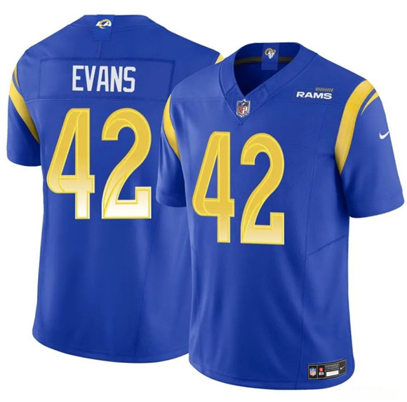 Los Angeles Rams #42 Ethan Evans Blue 2025 F.U.S.E. Vapor Untouchable Stitched Jersey - Zenithce