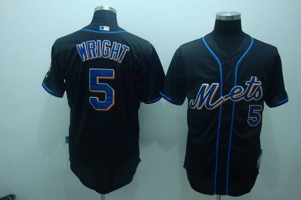 Mets #5 David Wright Stitched Black Jersey - Zenithce