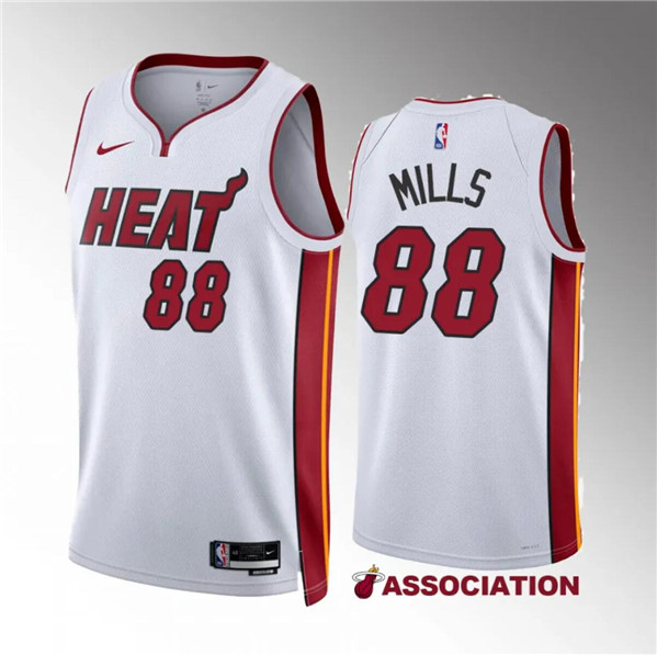 Miami Heat #88 Patrick Mills White Association Edition Stitched Jersey - Zenithce