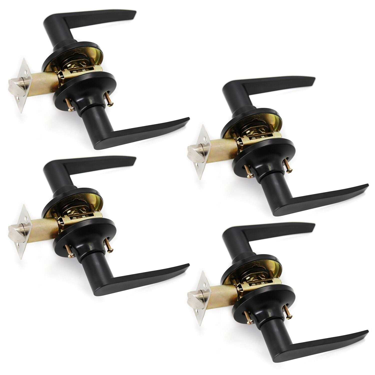 Villar Home Designs BP003NB Door Lever for Right and Left Handed Doors with Lockset Finish - Zenithce