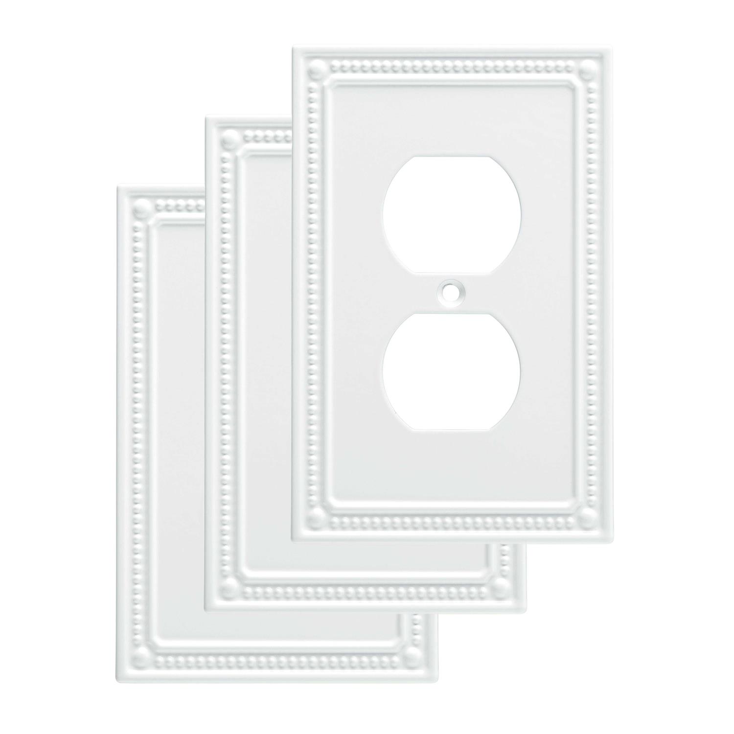 Franklin Brass Classic Beaded Single Duplex Wall Plate W35059V - Zenithce