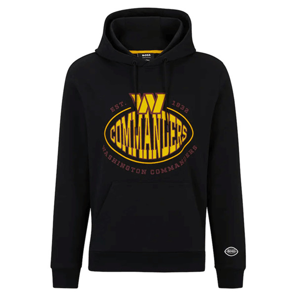 Washington Commanders Black BOSS X Touchback Pullover Hoodie - Zenithce