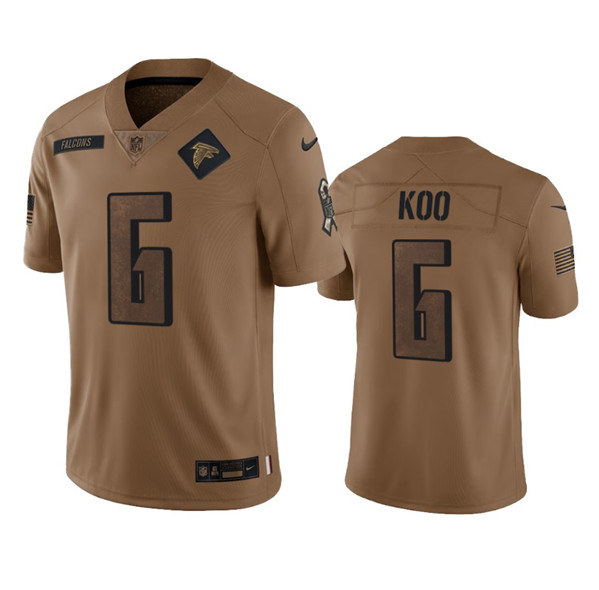 Atlanta Falcons #6 Younghoe Koo 2023 Brown Salute To Setvice Limited Stitched Jersey - Zenithce