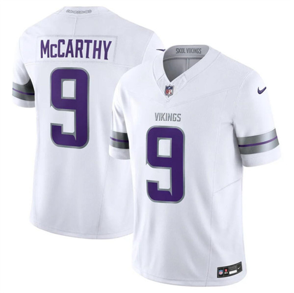 Minnesota Vikings #9 J.J. McCarthy White F.U.S.E. Winter Warrior Limited Stitched Jersey - Zenithce