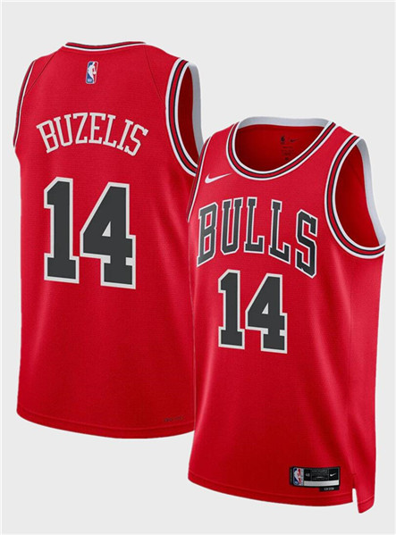 Chicago Bulls #14 Matas Buzelis Red 2024 Draft Icon Edition Stitched Jersey - Zenithce