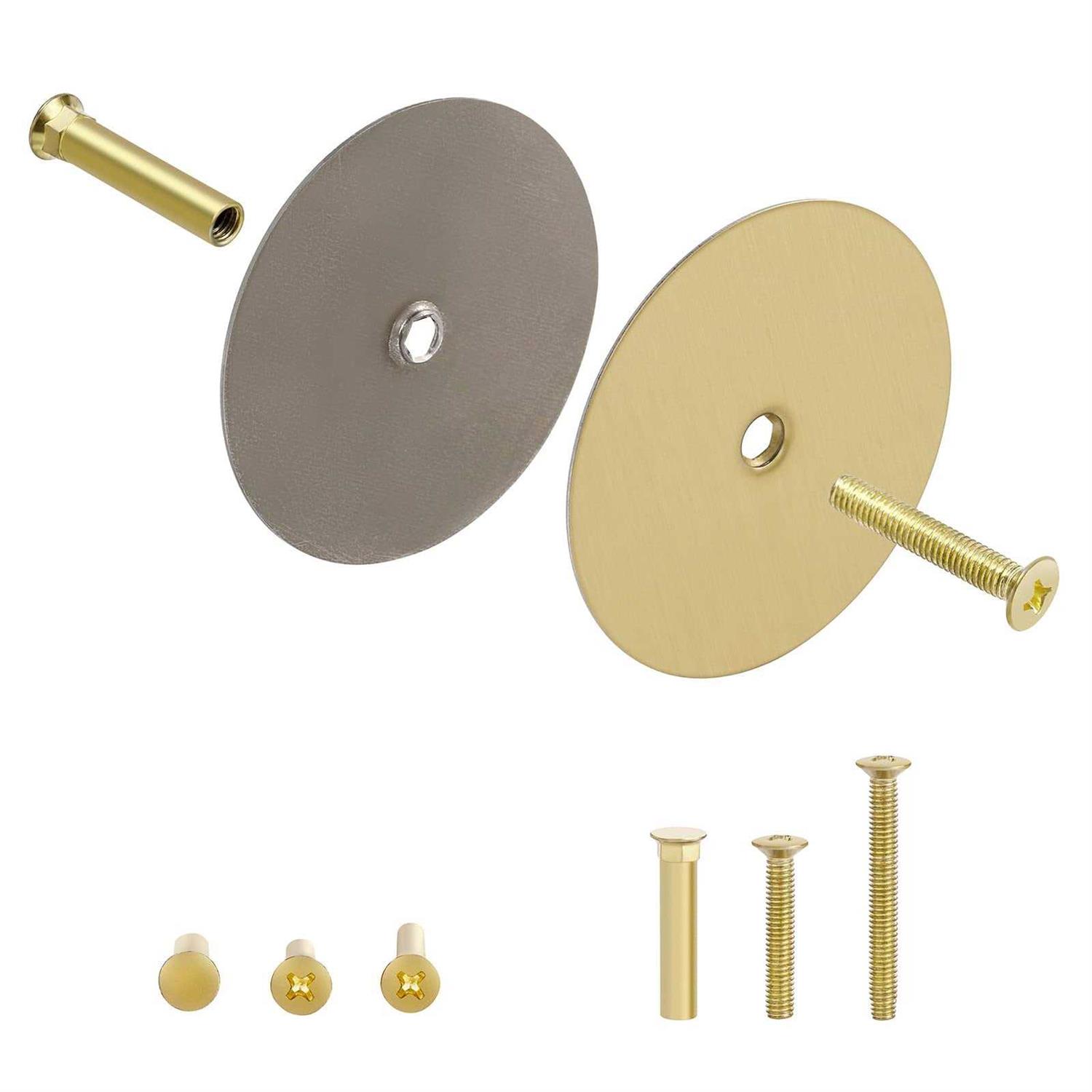 NAUBEA 1 Pack Door Knob Hole Cover Plate 2 5/8 diameter round deadbolt Cover Plate - Zenithce