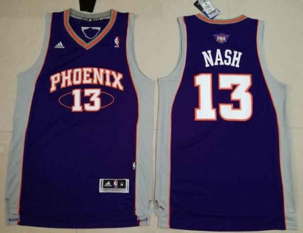 Phoenix Suns #13 Steve Nash Purple Stitched Adidas Revolution 30 Swingman Jersey - Zenithce