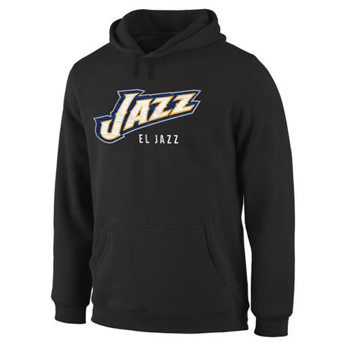 Utah Jazz Noches Enebea Black Pullover Hoodie - Zenithce