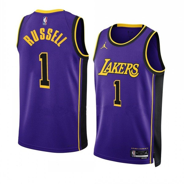 Los Angeles Lakers #1 D’Angelo Russell Purple Stitched Jersey - Zenithce