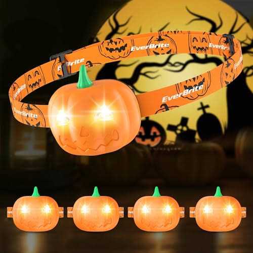EverBrite Halloween Pumpkin Headlamp for Kids 2 Modes LED Head Lamp - Zenithce