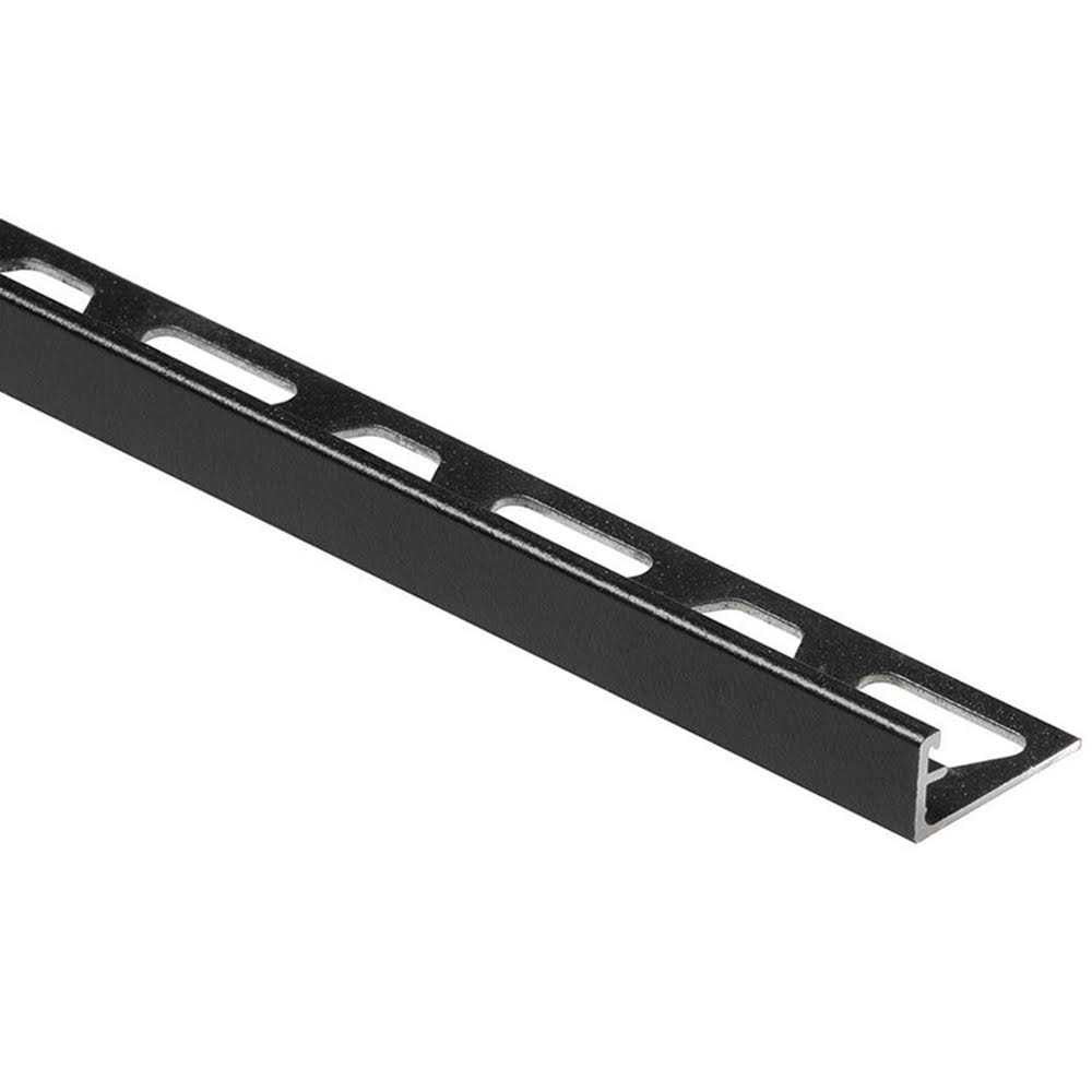Schluter Schiene Matte Black Textured Aluminum 8 ft. 2-1/2 in. Metal Tile Edging Trim - Zenithce