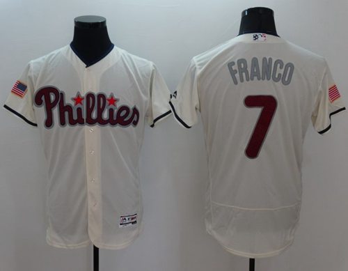 Phillies #7 Maikel Franco Cream Fashion Stars Stripes Flexbase Authentic Stitched Jersey - Zenithce