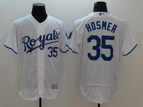 Royals #35 Eric Hosmer White Flexbase Authentic Collection Stitched Jersey - Zenithce