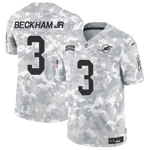 Miami Dolphins #3 Odell Beckham Jr. Arctic Camo 2024 F.U.S.E. Salute To Service Limited Stitched Jersey - Zenithce