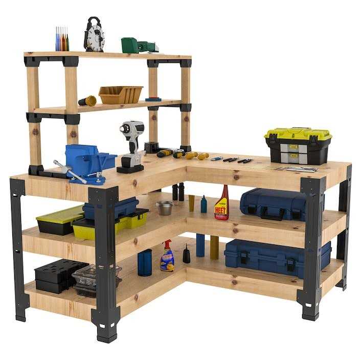 FLEXIMOUNTS Steel Workbench Kit 5 Legs Shaped - Zenithce