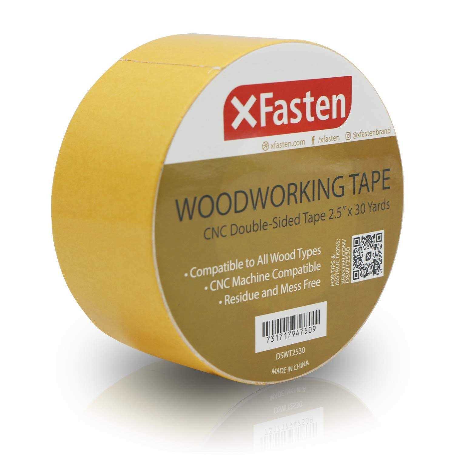 XFasten Double Sided Woodworking Tape 1-Inch by 36-Yards 3-Pack - Zenithce