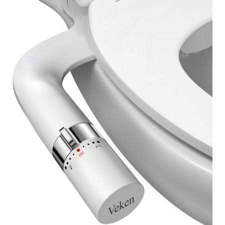 Veken Bidet Attachment for Toilet Ultra-Slim Self Cleaning Fresh Water Sprayer - Zenithce