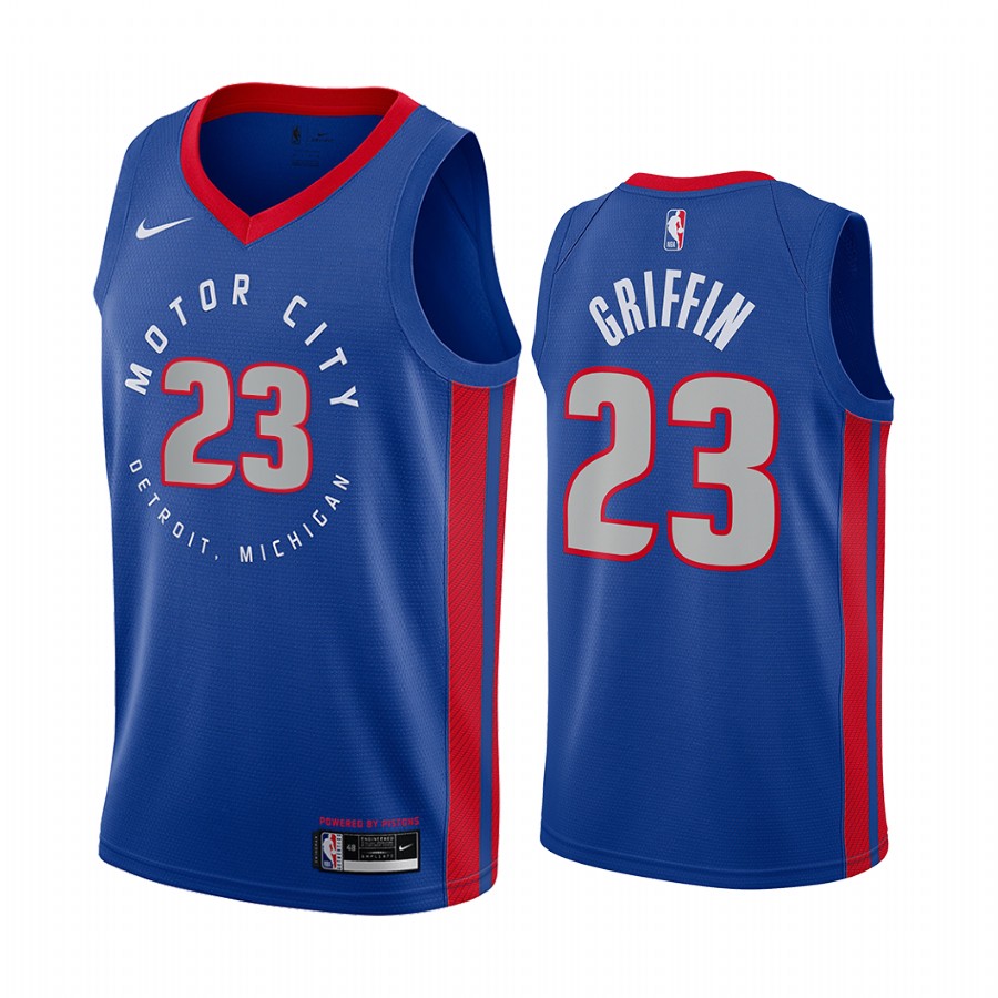 Pistons #23 Blake Griffin Blue Swingman 2020-21 City Edition Jersey - Zenithce
