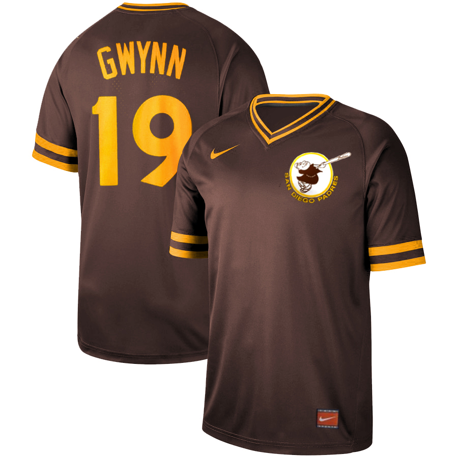 San Diego Padres #19 Tony Gwynn Coffee Cooperstown Collection Legend Stitched Jersey - Zenithce