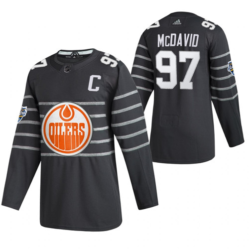 Edmonton Oilers #97 Connor McDavid Grey All Star Stitched Jersey - Zenithce