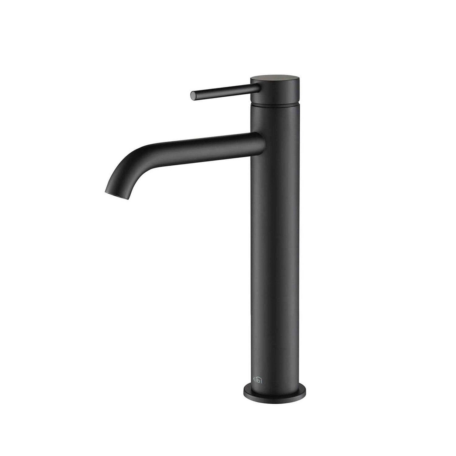 KIBI Circular Single Handle High-Arc Bathroom Sink Faucet with Pop Up Drain C-KBF1021 - Zenithce