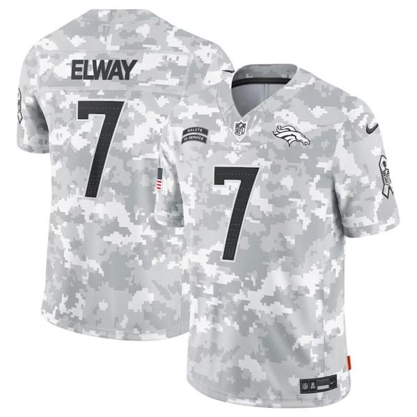 Denver Broncos #7 John Elway Arctic Camo 2024 F.U.S.E. Salute To Service Limited Stitched Jersey - Zenithce