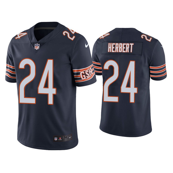 Chicago Bears #24 Khalil Herbert Navy Vapor Untouchable Limited Stitched Jersey - Zenithce