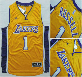 Los Angeles Lakers #1 D'Angelo Russell Revolution 30 Swingman 2015 Draft New Yellow Jersey - Zenithce