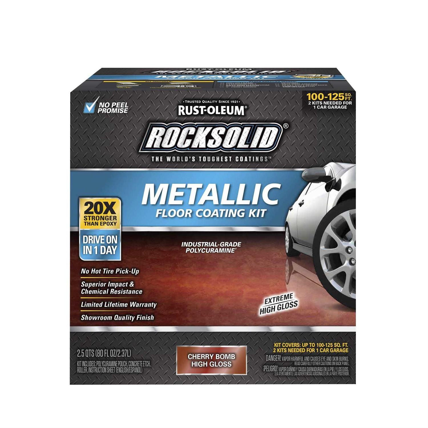 Rust-Oleum RockSolid Polycuramine Metallic Floor Coating Kit - Zenithce