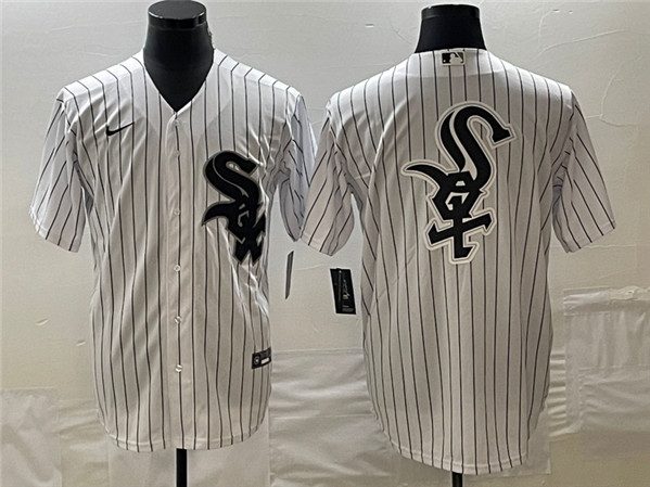 Chicago White Sox White Team Big Logo Cool Base Stitched Jersey - Zenithce