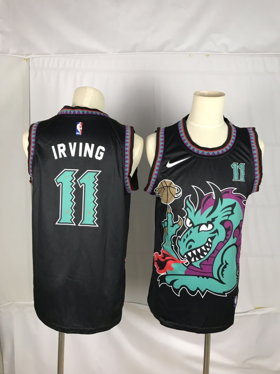 Brooklyn Nets 11 Irving Black dragon 2021 Jersey - Zenithce