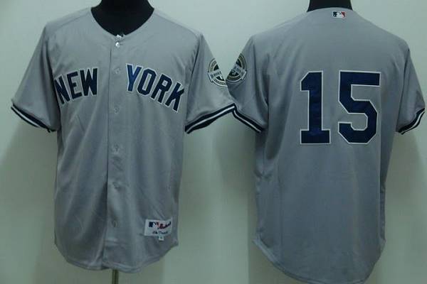 Yankees #15 Thurman Munson Stitched Grey Jersey - Zenithce