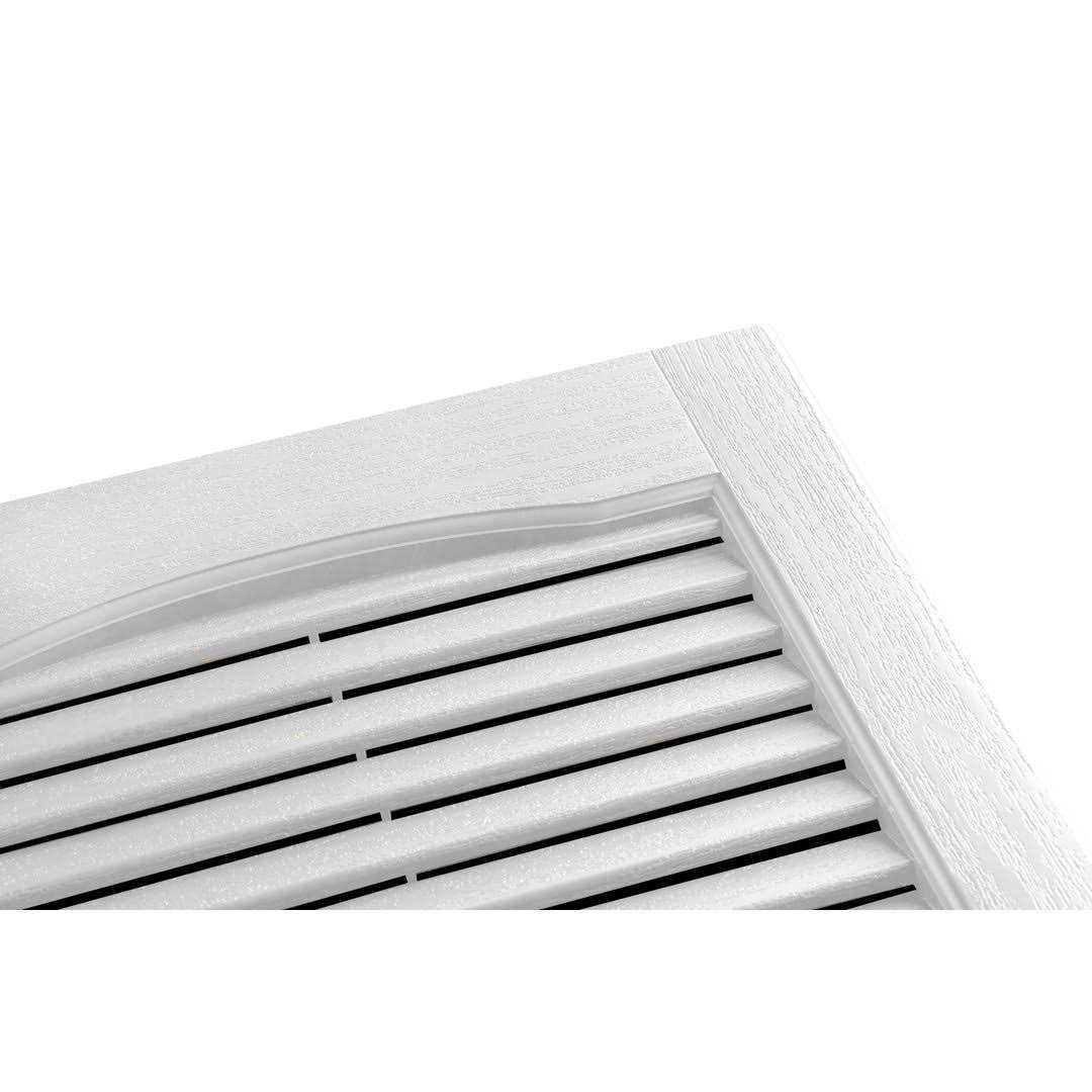 Exterior Louvered Shutter (Set of 2) Alpha Shutters Color: White - Zenithce