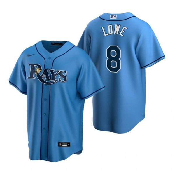 Tampa Bay Rays #8 Brandon Lowe Light Blue Cool Base Stitched Jersey - Zenithce