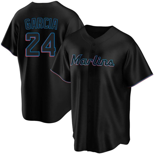 Miami Marlins #24 Avisaíl García Black Cool Base Stitched Jersey - Zenithce