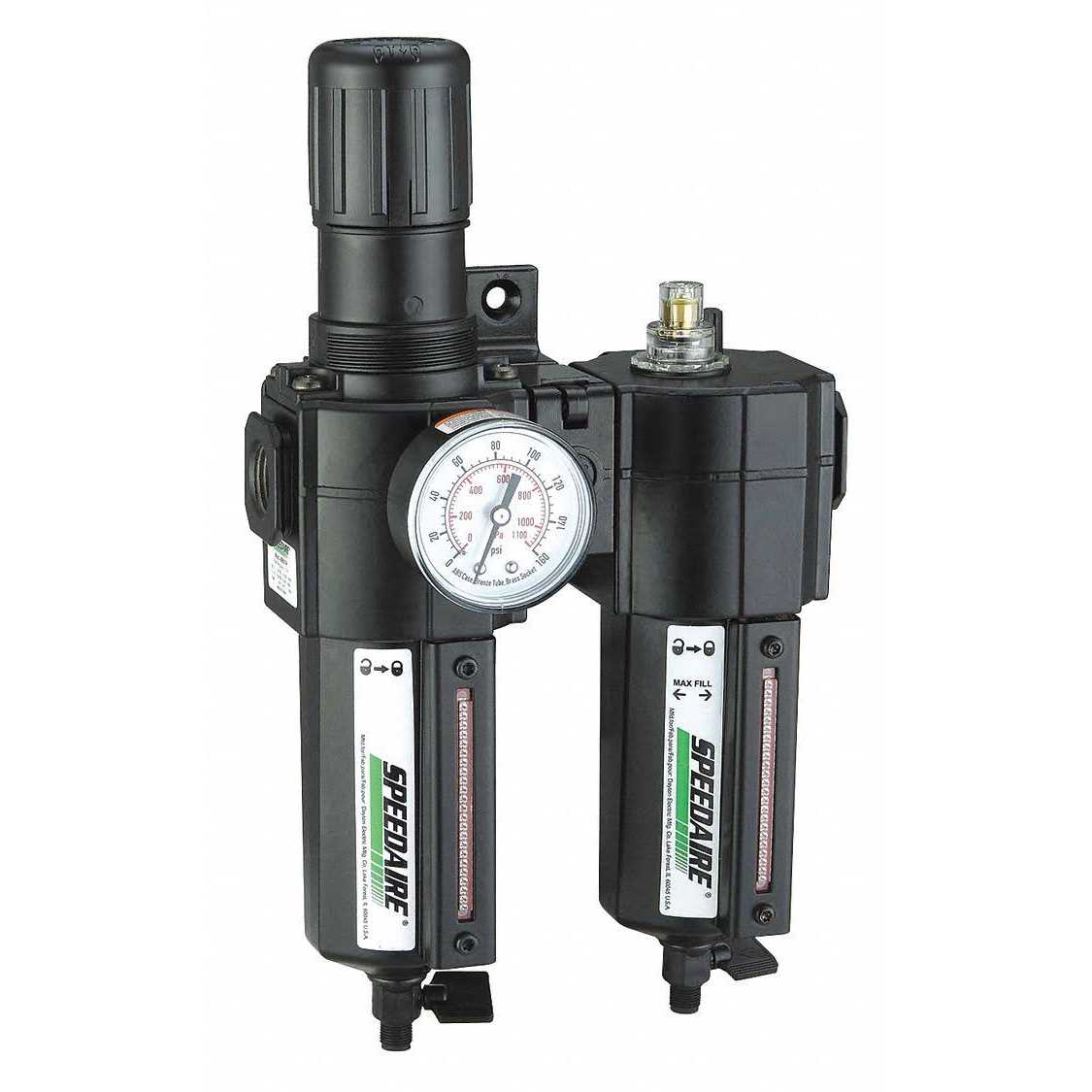 Speedaire Filter-Regulator 1/4 in NPT 14 cfm 5 micron 4ZK76 - Zenithce